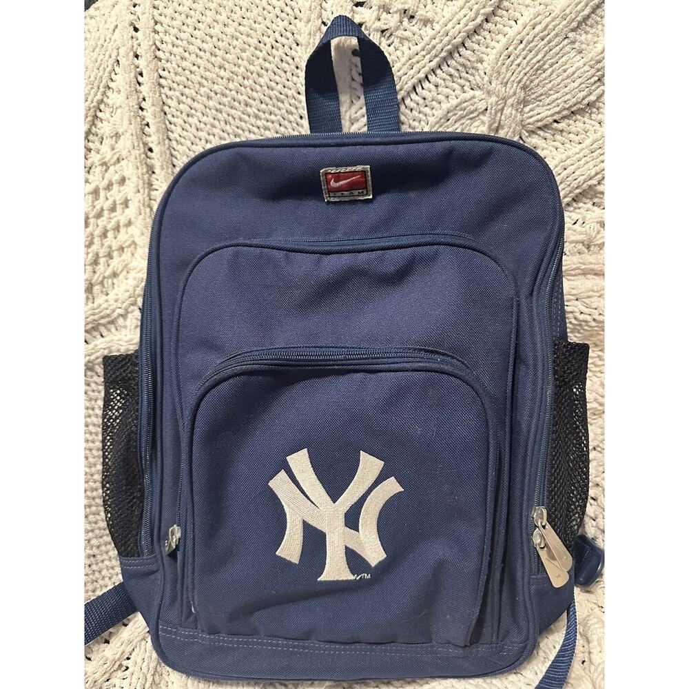 NY New York Yankees Small Embroidered Blue Backpack Nike 3T Vintage See Photos